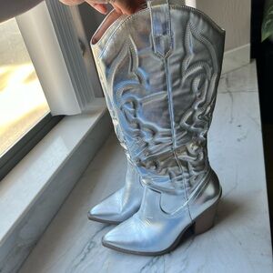 Silver Cowgirl boots